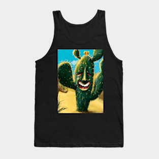 Laughing cactus in the desert Tank Top